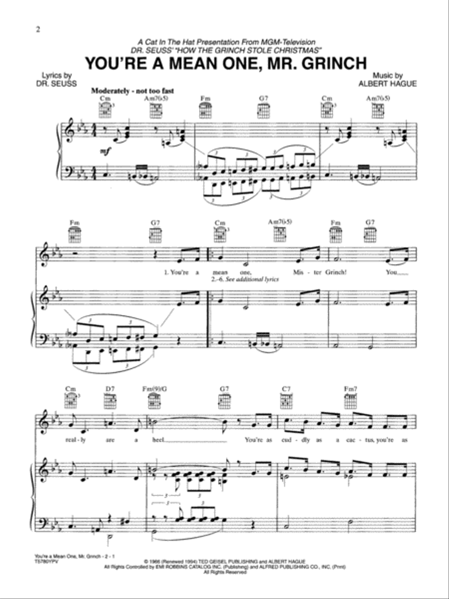 You're A Mean One Mr. Grinch Small Ensemble scores gallery preview page 2