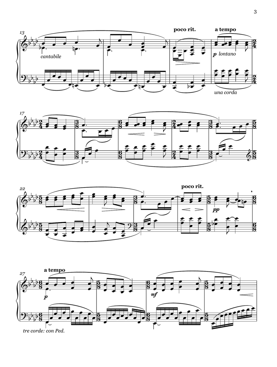Prelude No. 9 from 'Twelve or Thirteen Preludes for Piano, Set One' (ABRSM Grade 7, 2021-2026) Piano Solo scores gallery preview page 2