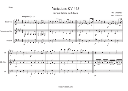 Variations KV 455 sur un thème de Gluck