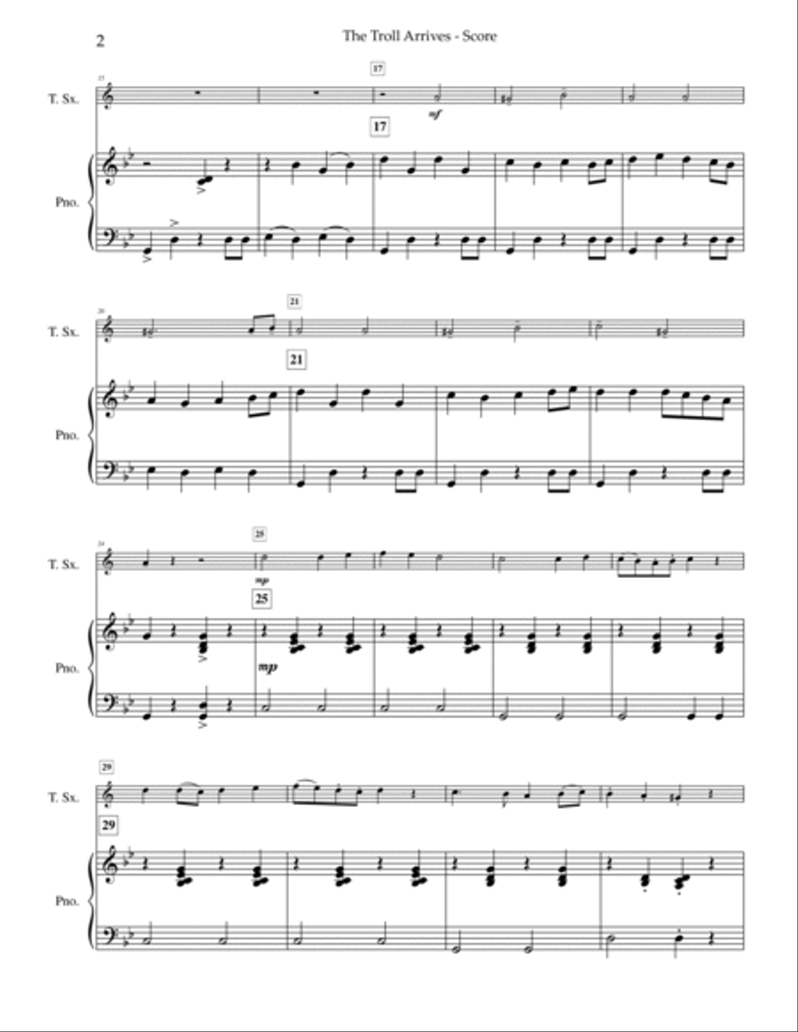 The Troll Arrives Tenor Saxophone scores gallery preview page 3