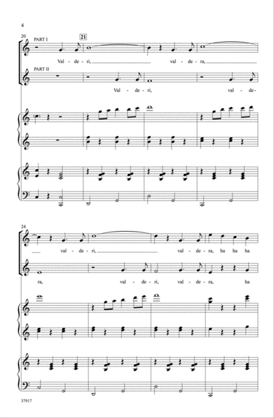 The Happy Wanderer Choir scores gallery preview page 3