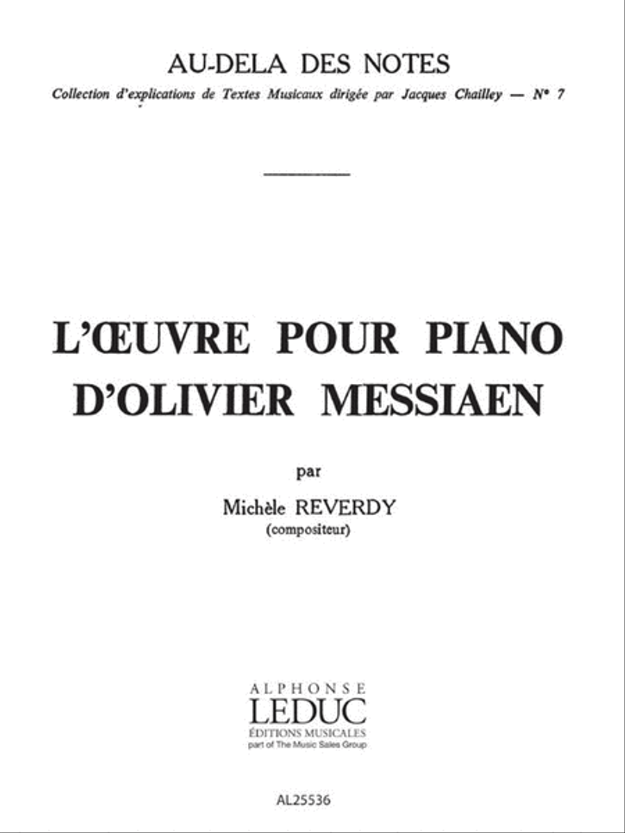 L'oeuvre Pour Piano D'olivier Messiaen (book) Piano scores gallery preview page 1