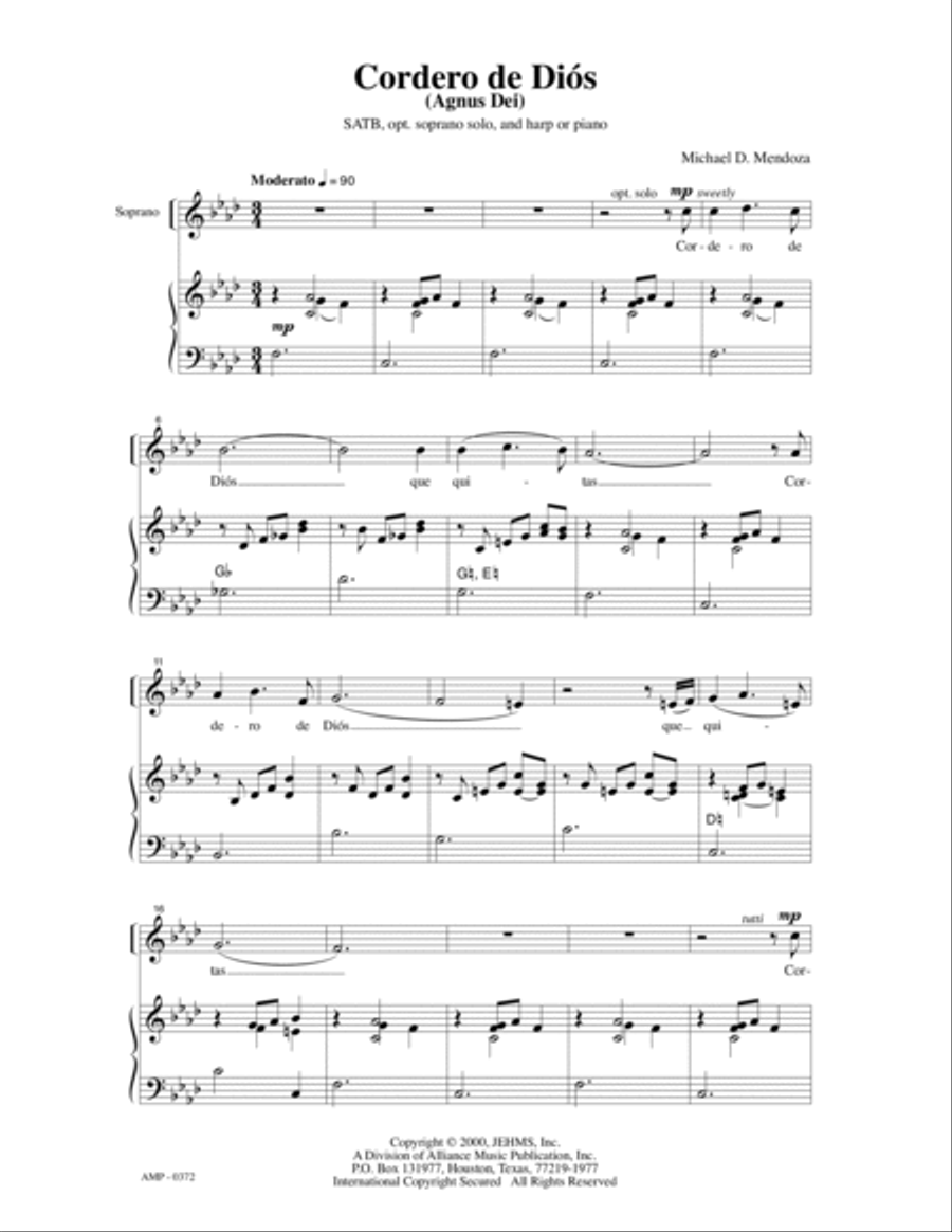 Cordero de Dios Cordero de Dios 4-Part scores gallery preview page 5