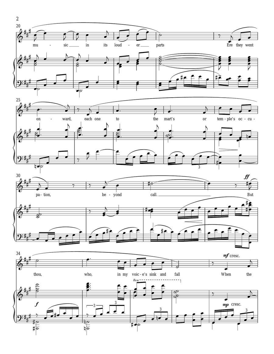 I Thank All Who Have Loved Me Piano, Vocal scores gallery preview page 2