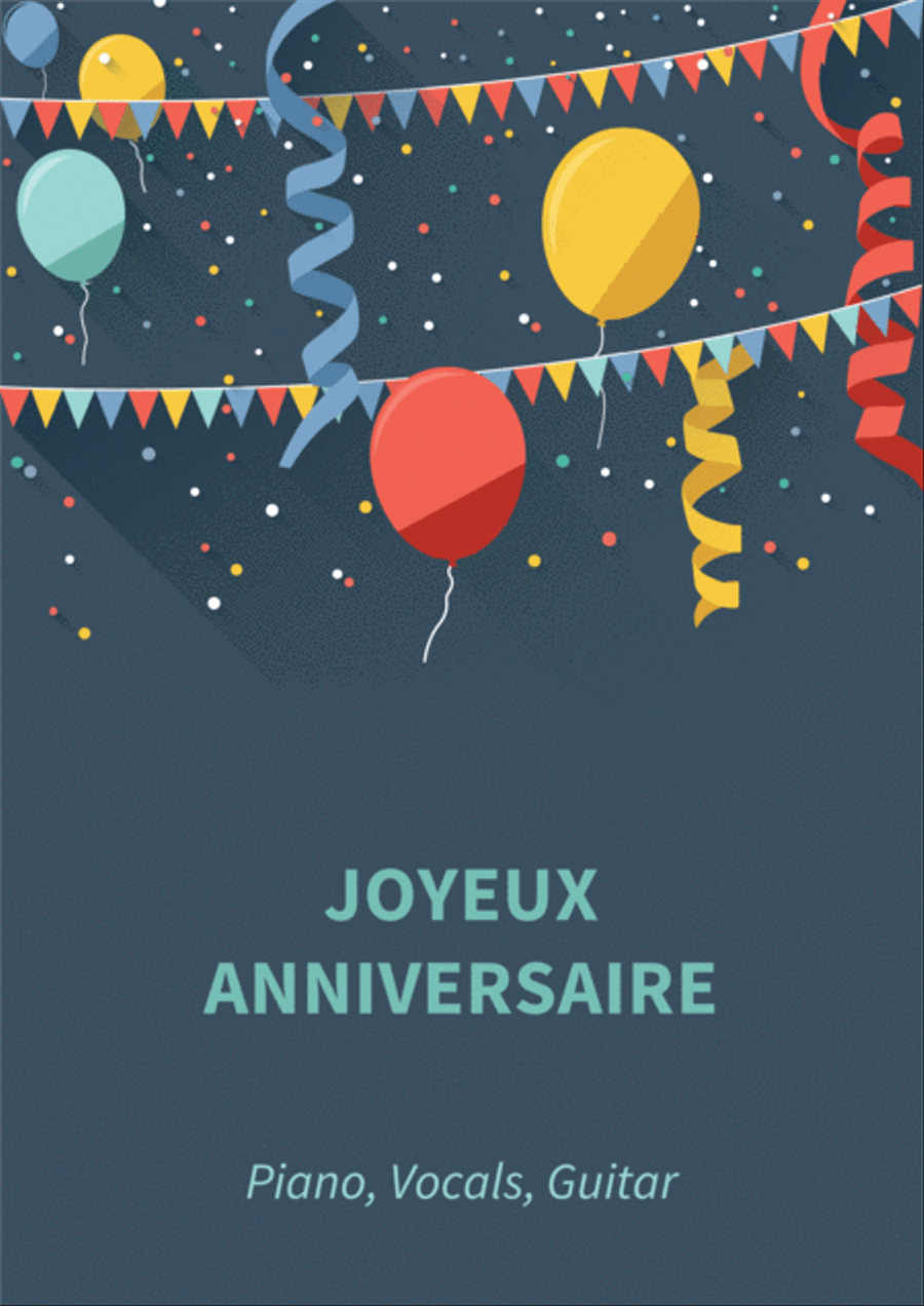 Joyeux Anniversaire Joyeux Anniversaire Piano, Vocal, Guitar scores gallery preview page 1