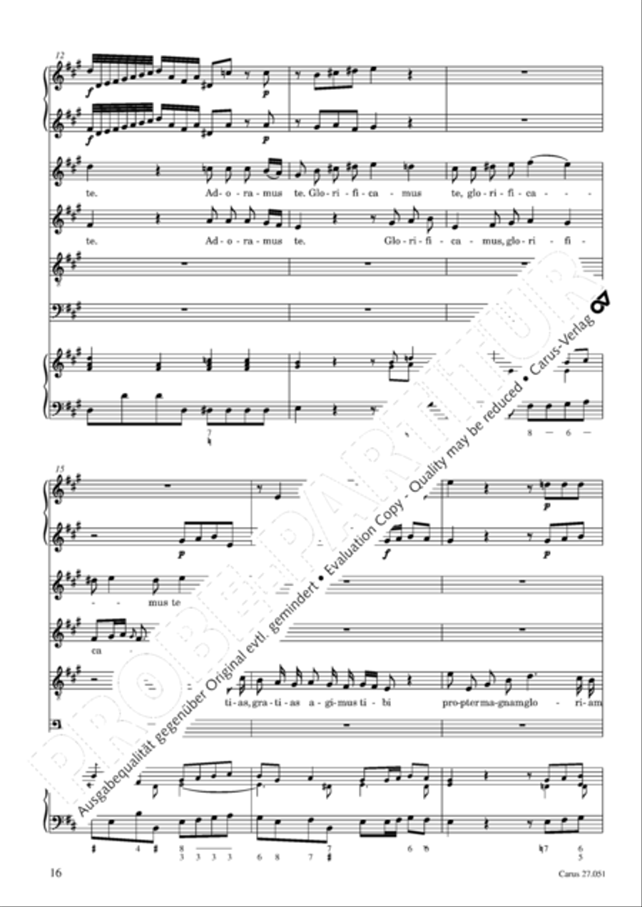 Missa in A Major 4-Part scores gallery preview page 17
