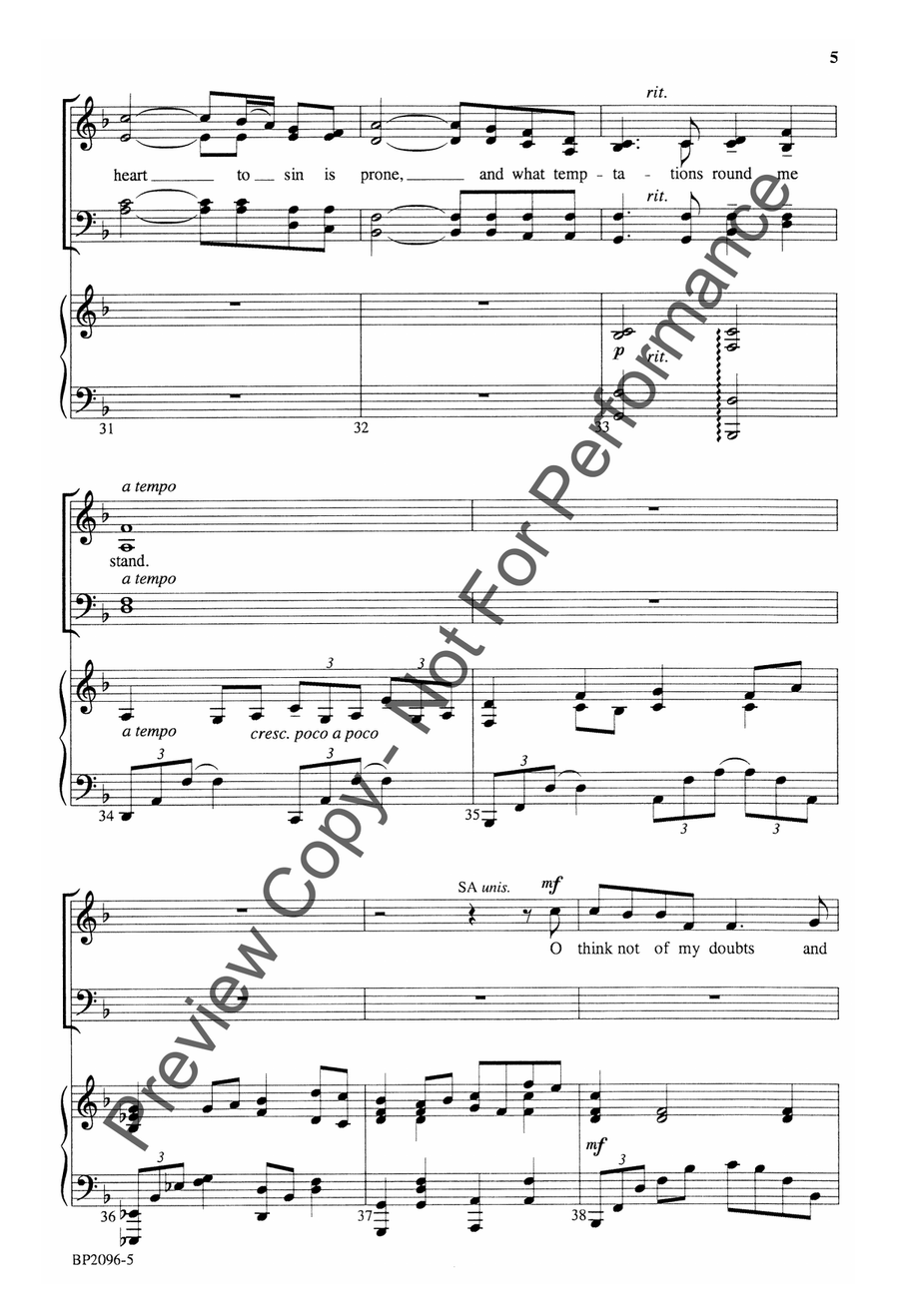 Prayer for Mercy Prayer for Mercy 4-Part scores gallery preview page 5