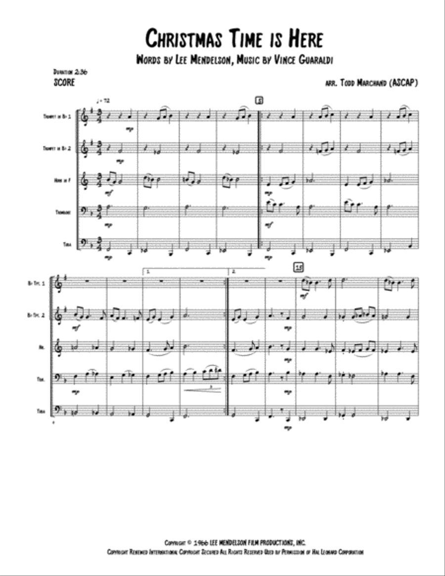 Christmas Time Is Here Christmas Time Is Here School and Community scores gallery preview page 2