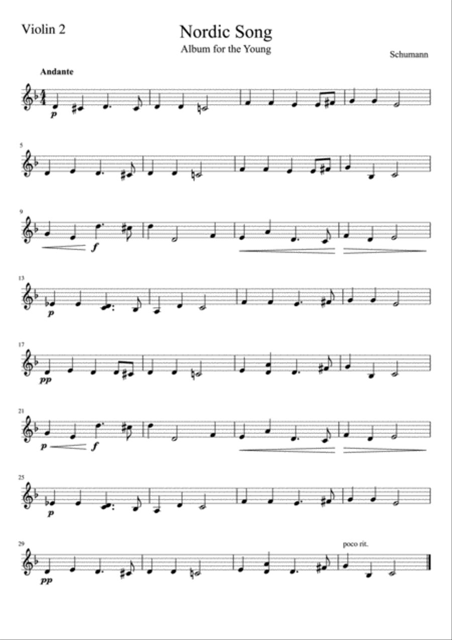The Happy Farmer & Nordic Song String Quartet scores gallery preview page 6