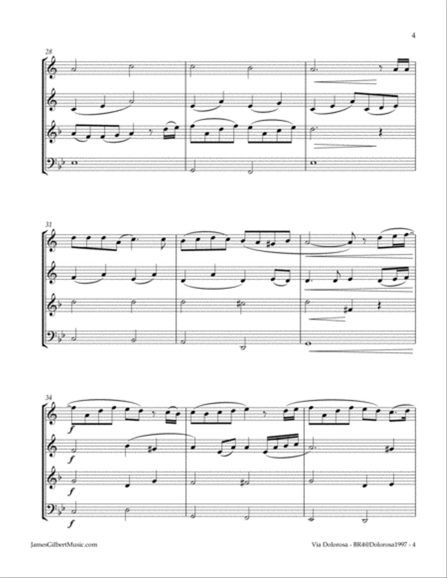 Via Dolorosa Brass Ensemble scores gallery preview page 5