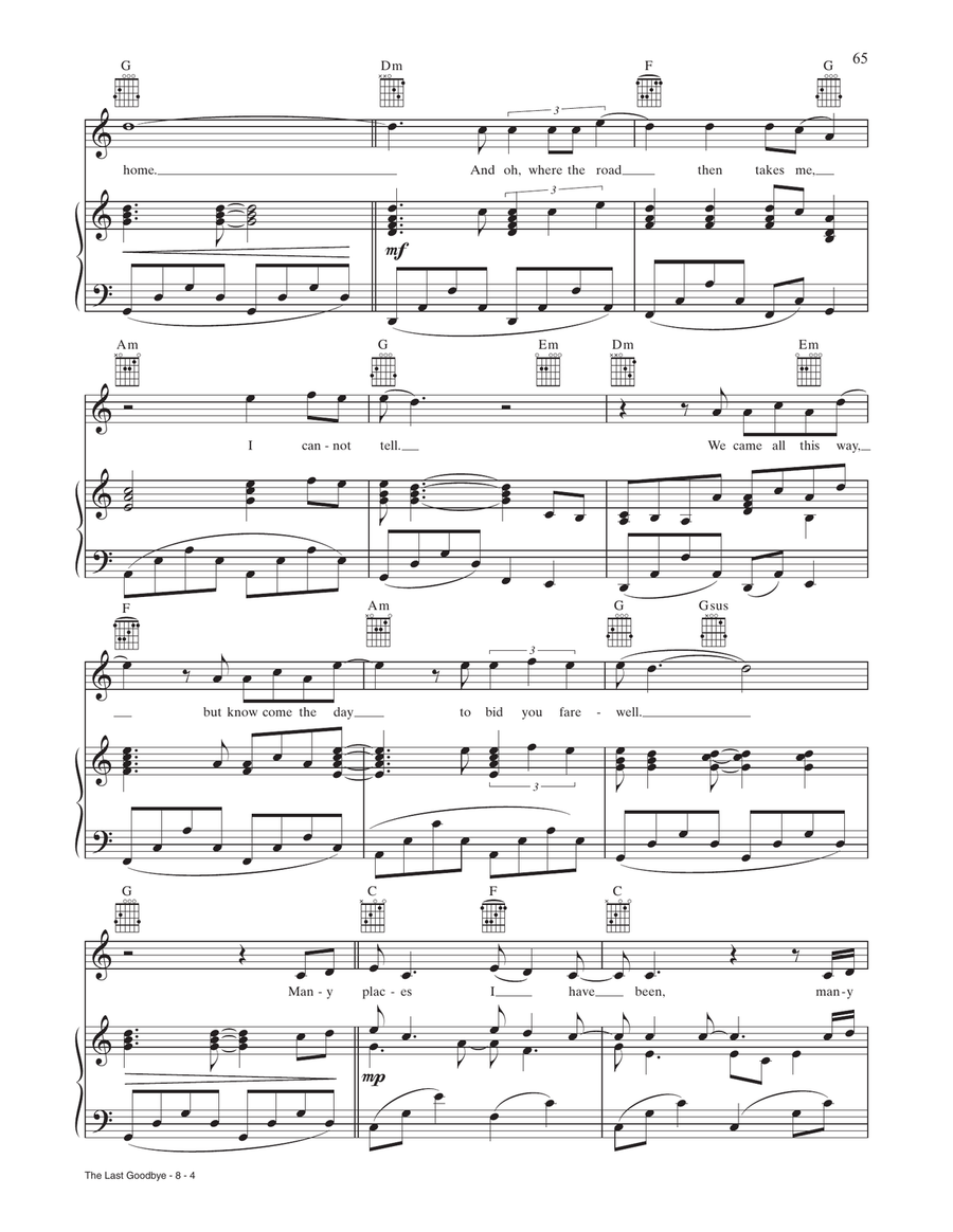 The Last Goodbye (from The Hobbit: The Battle of the Five Armies) Voice scores gallery preview page 4