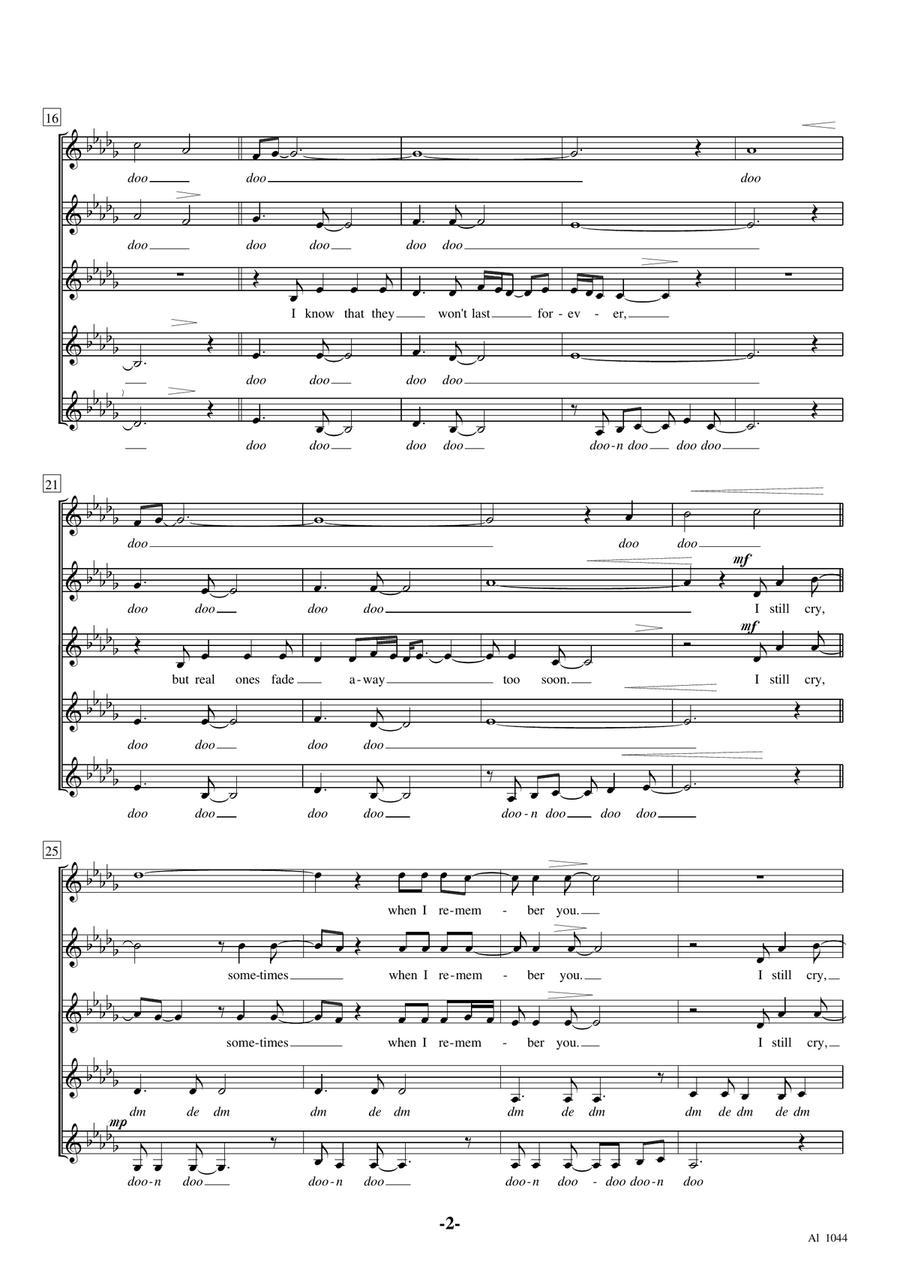 I Still Cry SSAA scores gallery preview page 2