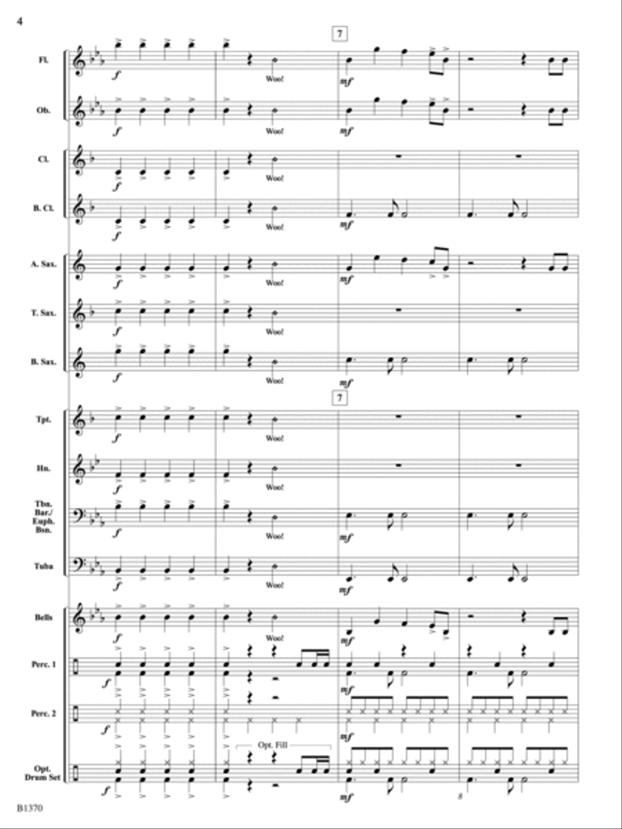 Jingle Bells Remixed: Score Concert Band scores gallery preview page 4