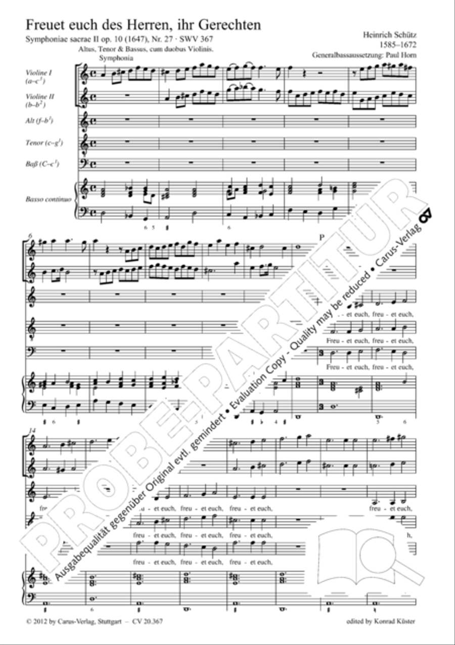 Freuet euch des Herren, ihr Gerechten ATB scores gallery preview page 2