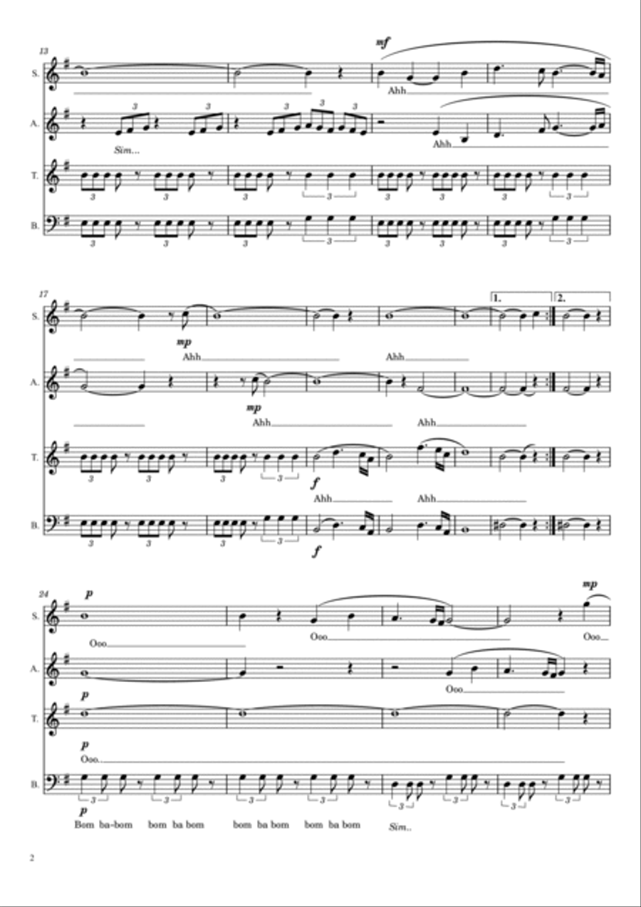 Doctor Who Theme 4-Part scores gallery preview page 2
