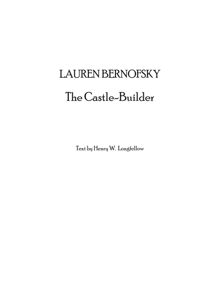 THE CASTLE-BUILDER (low voice) - score and cornet part