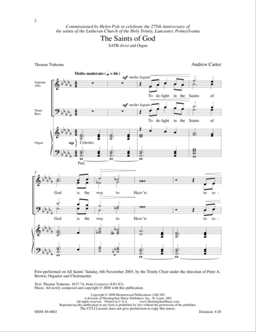 The Saints of God Divisi scores gallery preview page 2