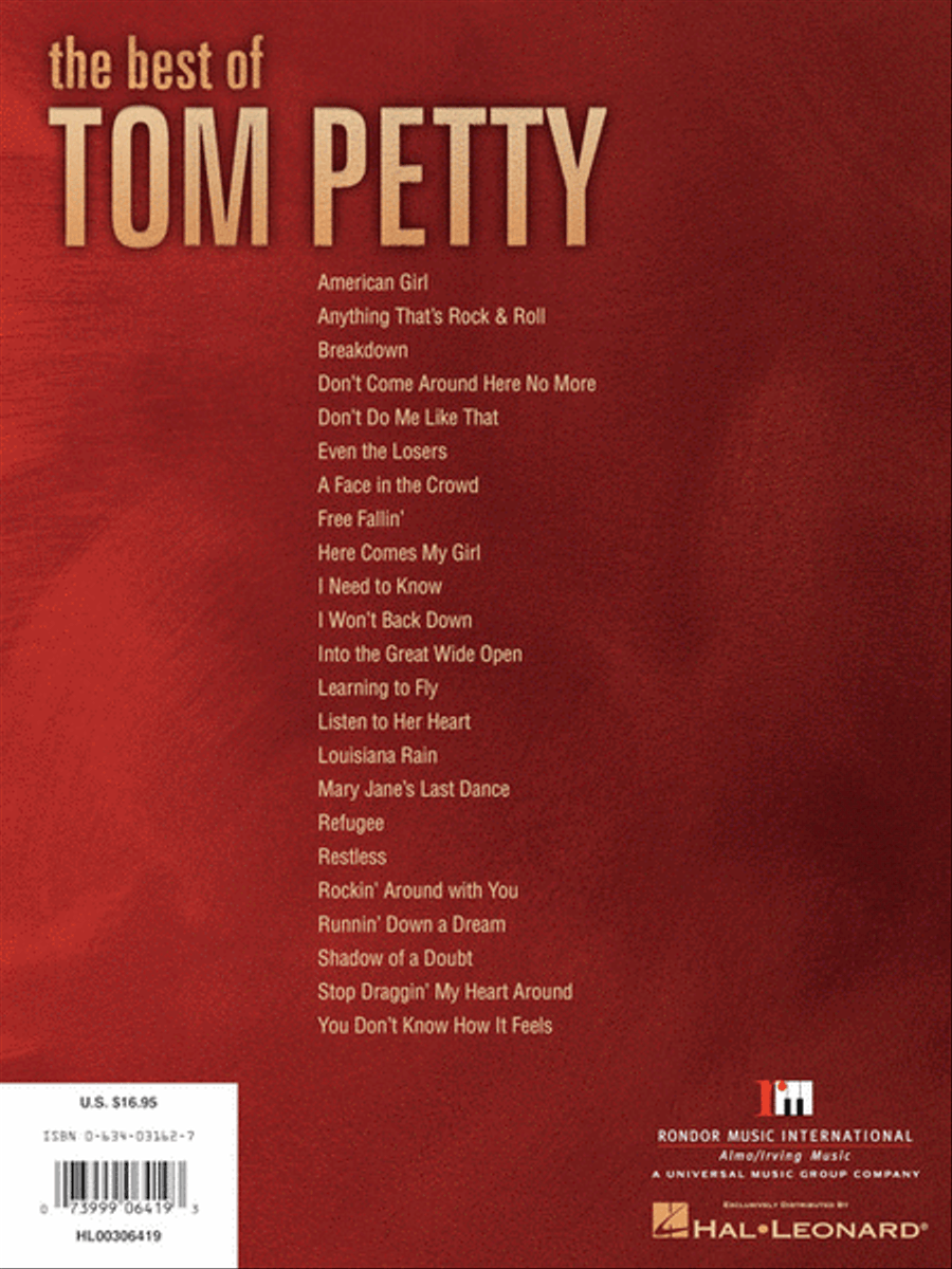 The Best of Tom Petty The Best of Tom Petty Piano, Vocal, Guitar scores gallery preview page 8