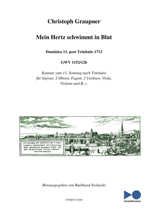 Book cover for Graupner Christoph Cantata Mein Hertz schwimmt in Blut GWV 1152/12b