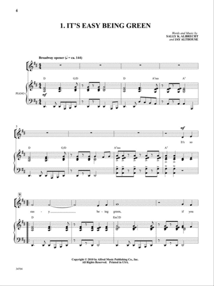 It's Easy Being Green! Voice scores gallery preview page 3