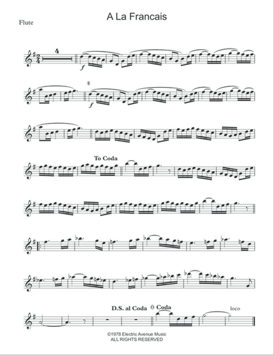 A la Francais Flute Solo scores gallery preview page 2
