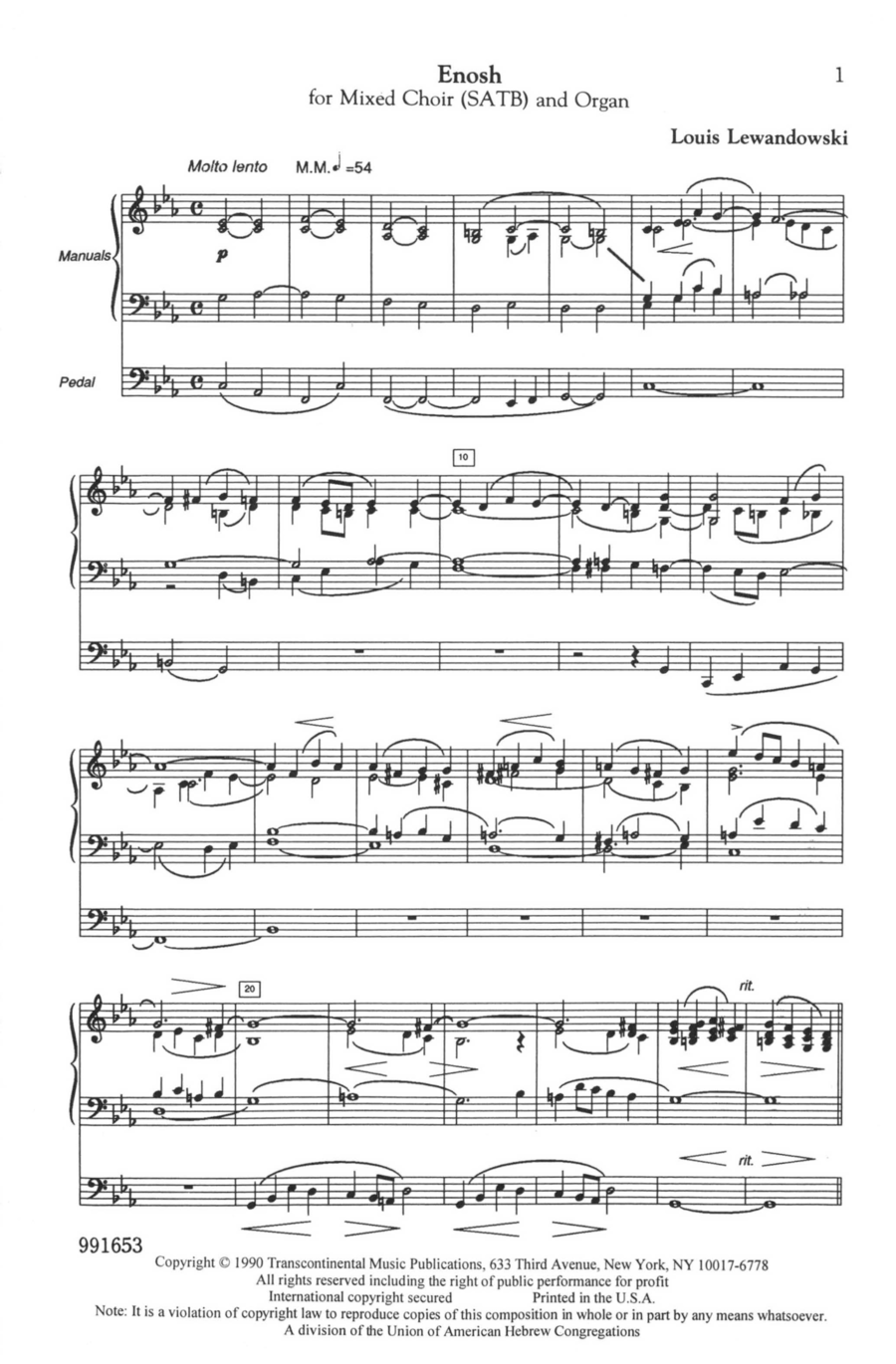 Enosh Enosh 4-Part scores gallery preview page 1