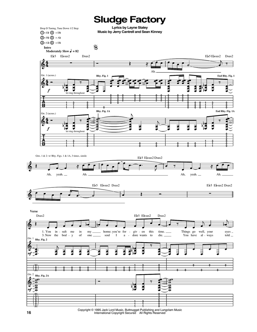 Sludge Factory Acoustic Guitar scores gallery preview page 1