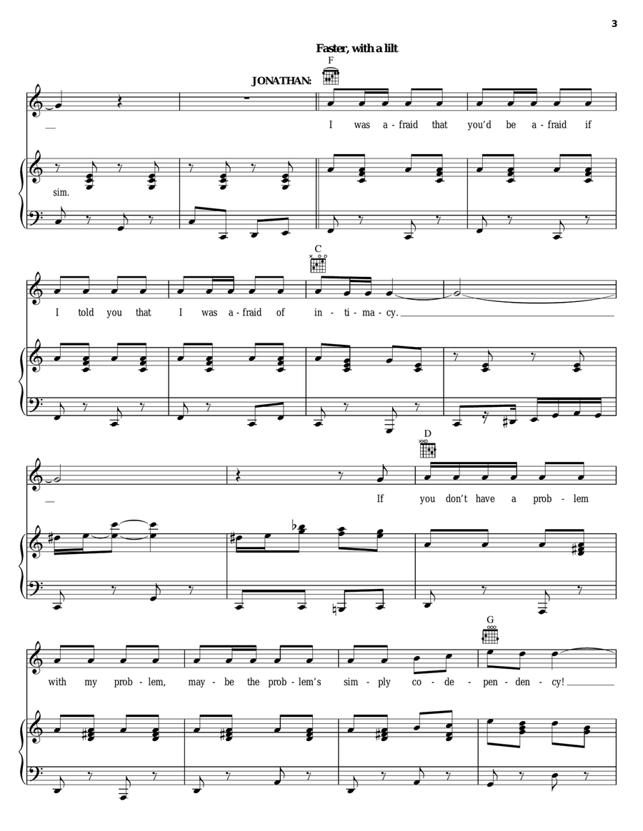 Therapy (from tick, tick... BOOM!) Guitar scores gallery preview page 3