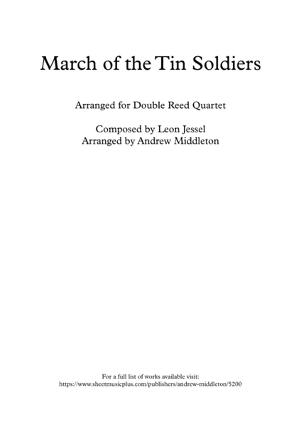 March of the Tin Soldiers arranged for Double Reed Quartet image number null