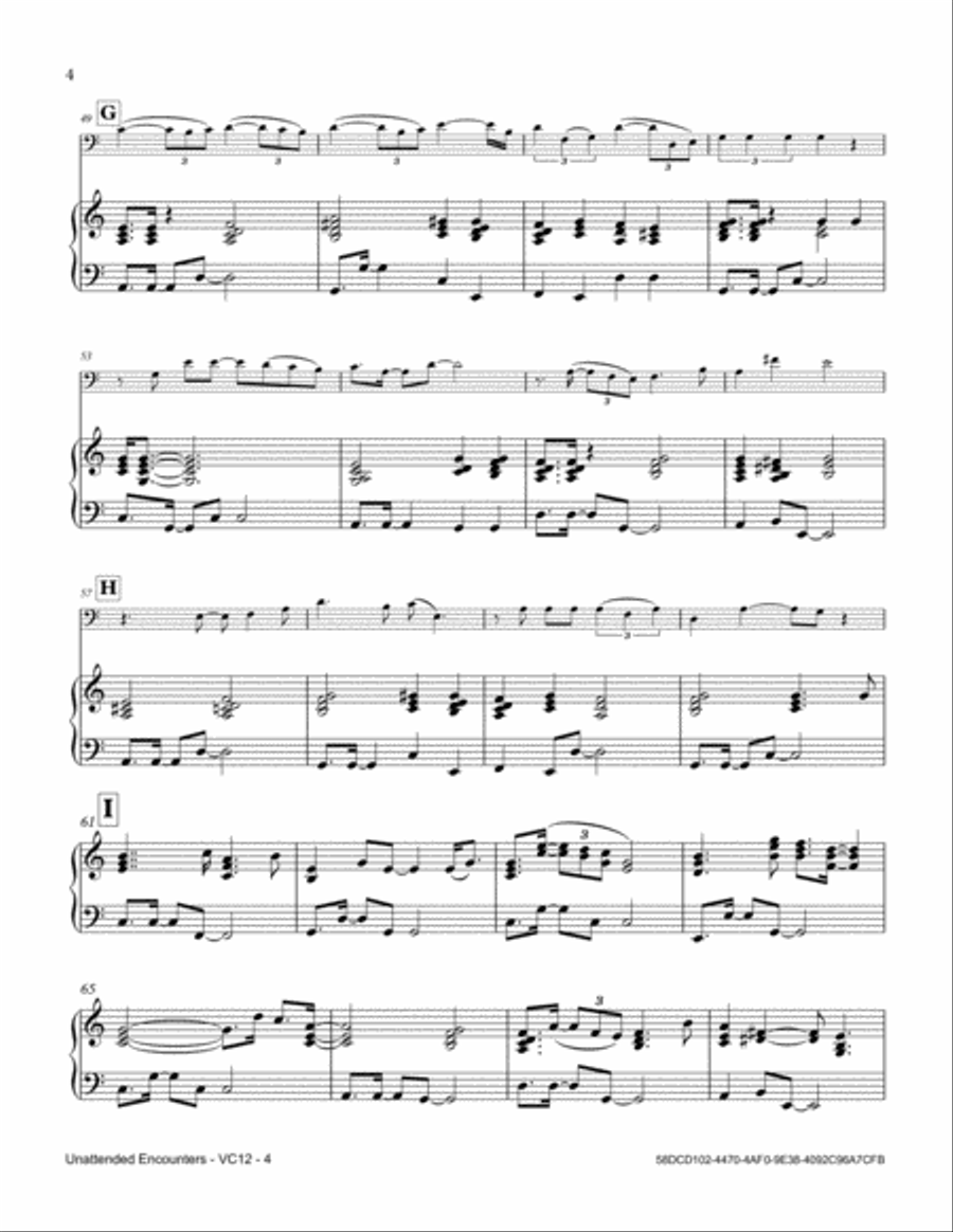 Unattended Encounters Unattended Encounters Piano scores gallery preview page 4