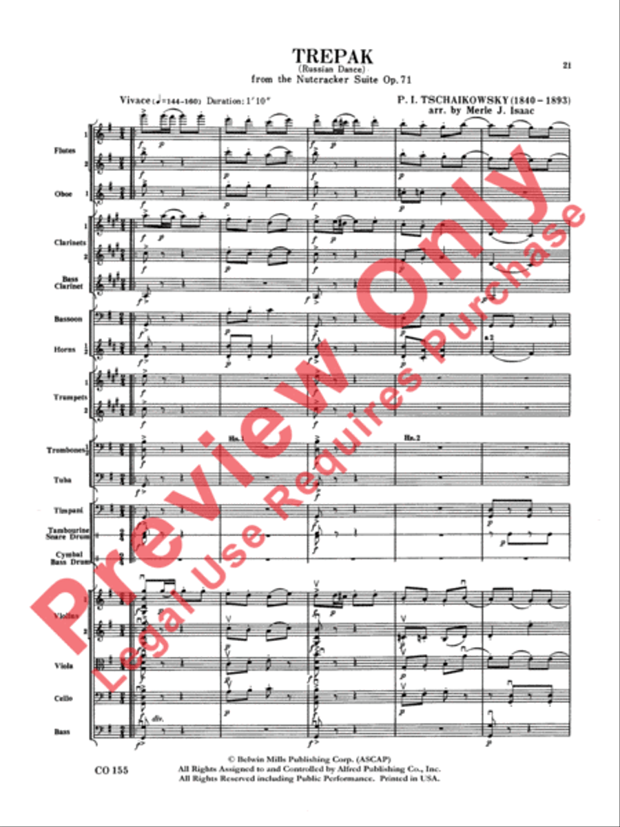 Nutcracker Set 2-march/trepak Full Orchestra scores gallery preview page 22