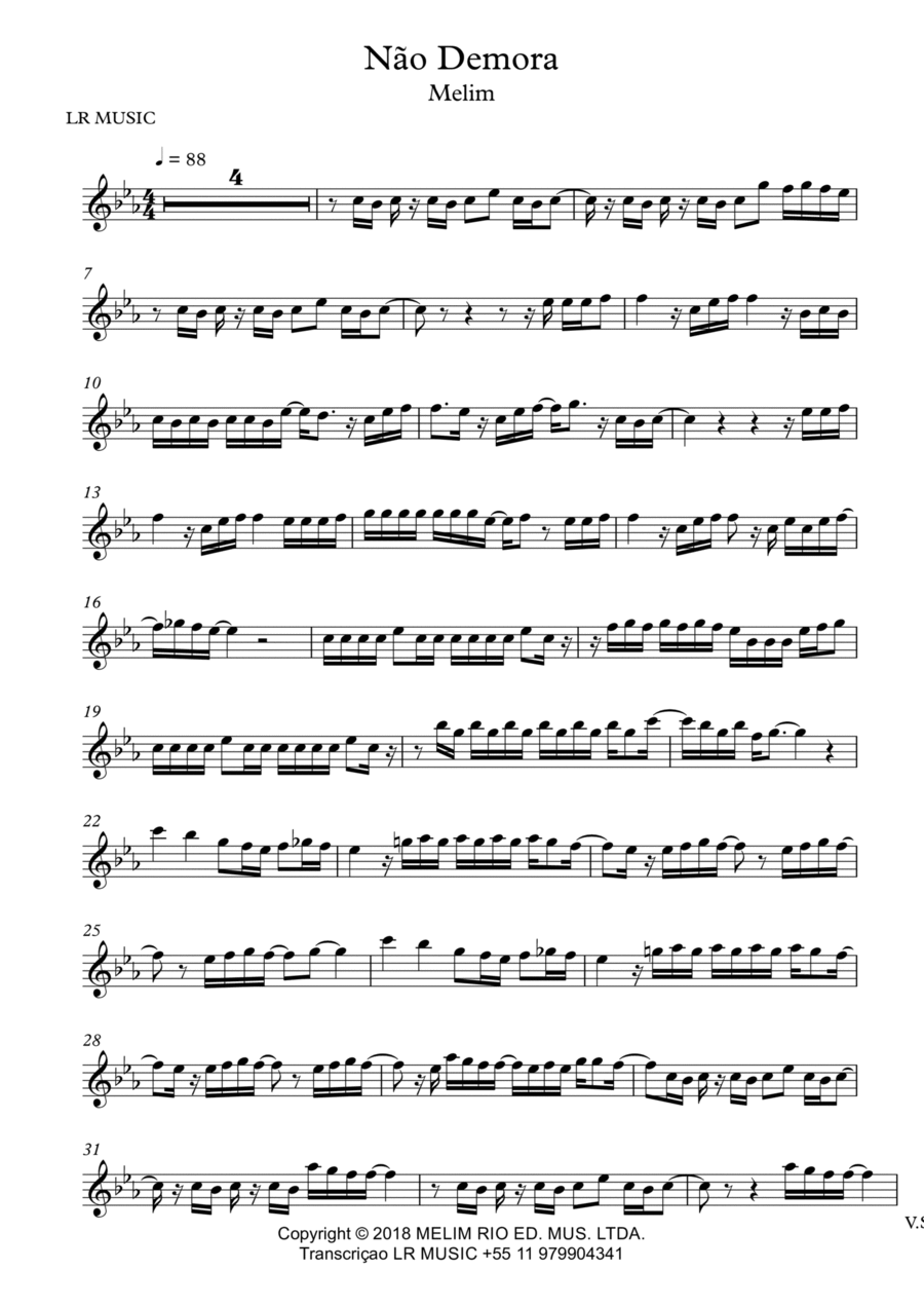 Nao Demora Violin Solo scores gallery preview page 1