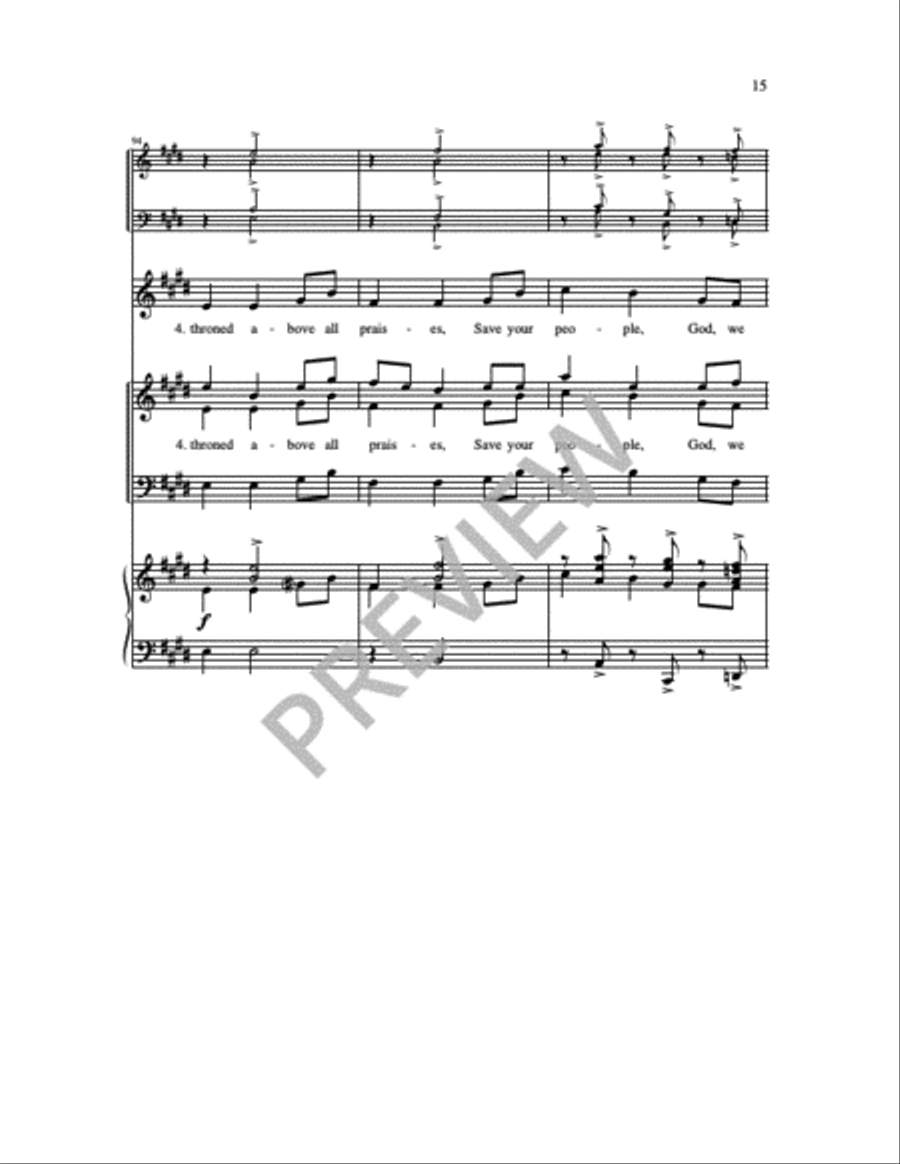 God, We Praise You 4-Part scores gallery preview page 13