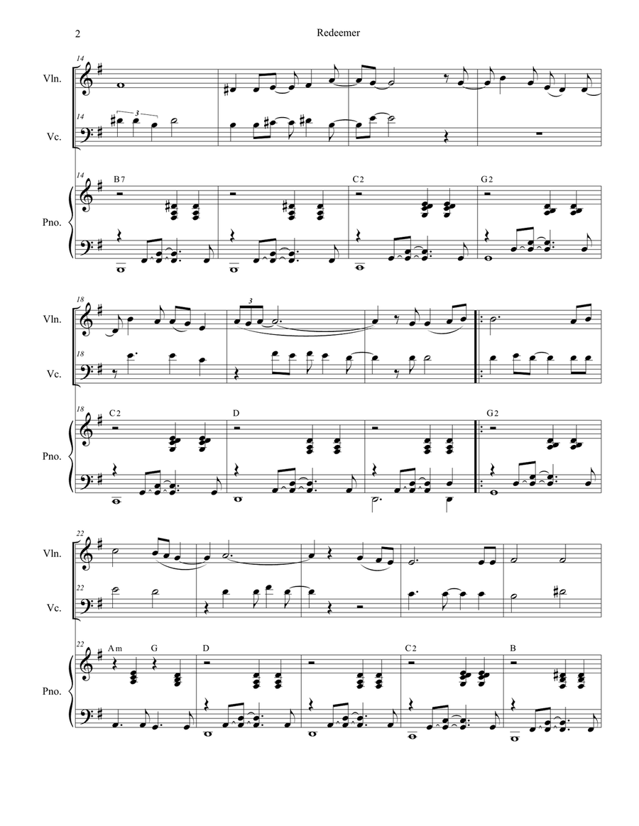 Redeemer Piano Trio scores gallery preview page 2