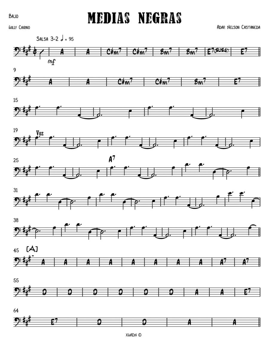 MEDIAS NEGRAS MEDIAS NEGRAS Jazz Ensemble scores gallery preview page 1