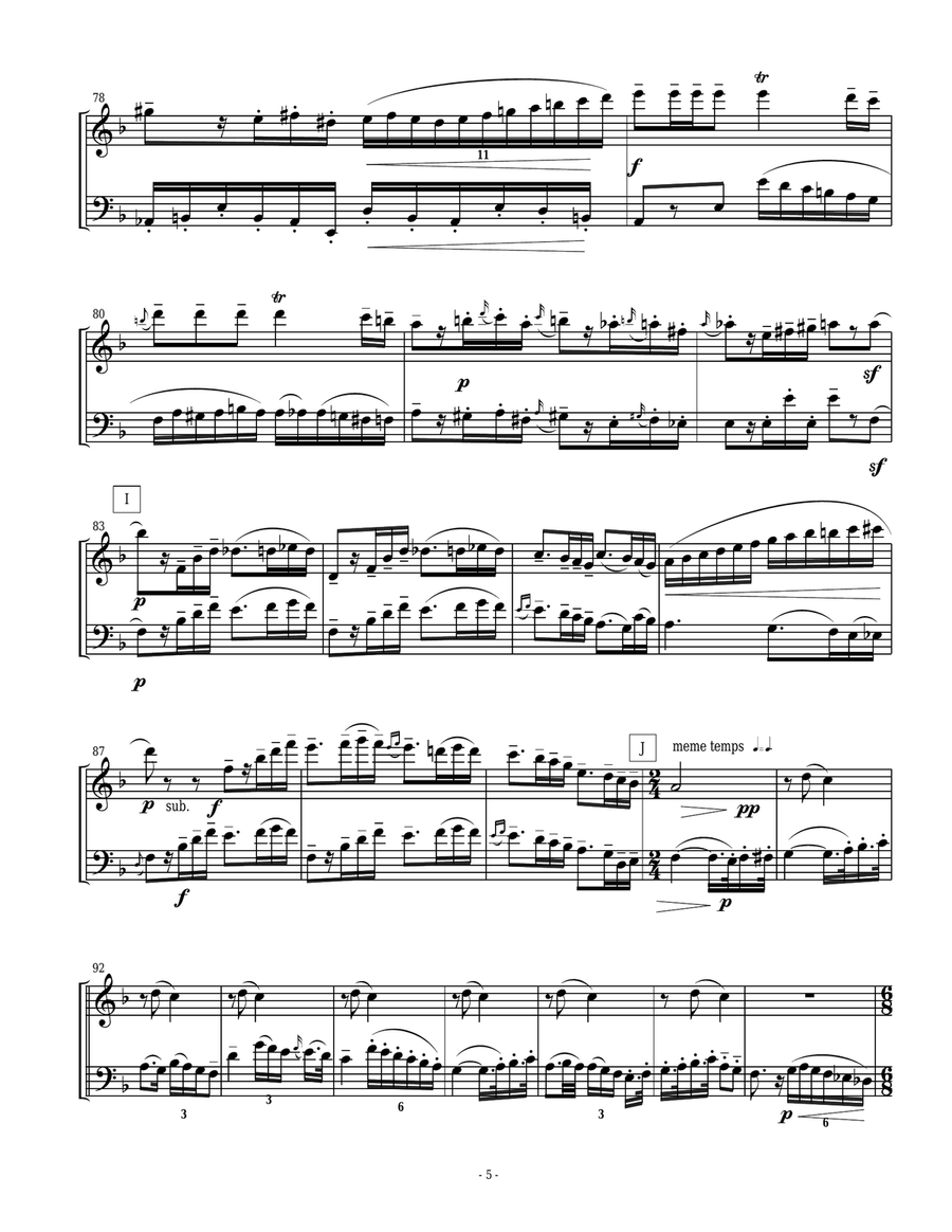 Eastern European Rhapsody - duets for flute and bassoon Woodwind Duet scores gallery preview page 5