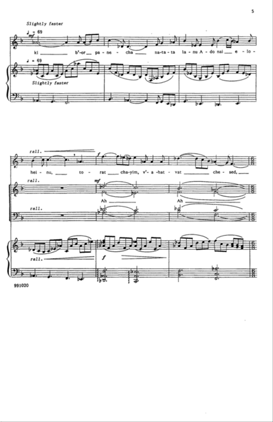 Sim Shalom (Grant Us Peace) 4-Part scores gallery preview page 3