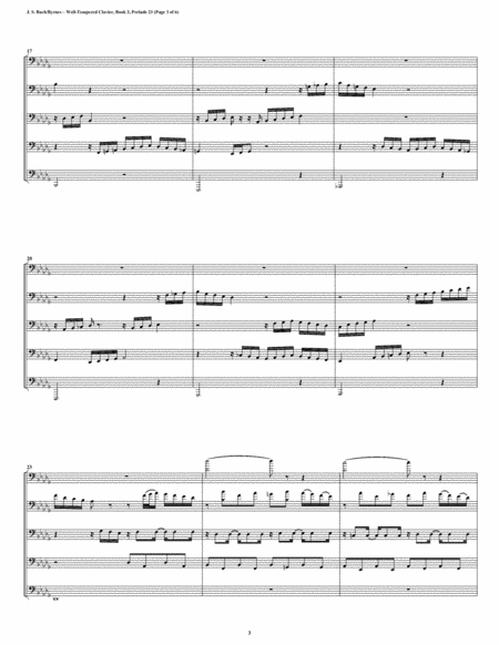 Prelude 23 from Well-Tempered Clavier, Book 2 (Euphonium-Tuba Quintet) image number null