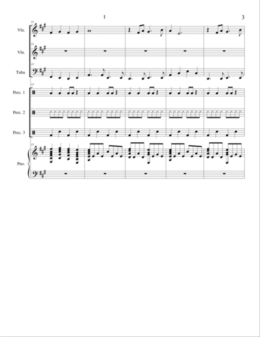 I Wanna Run And Kiss You Tuba scores gallery preview page 3