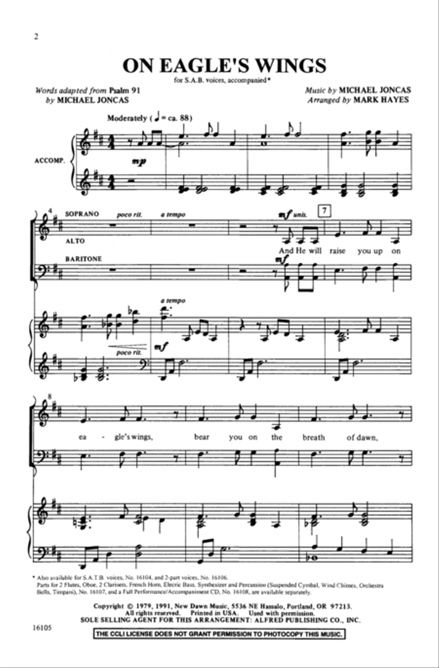 On Eagle's Wings 3-Part scores gallery preview page 2