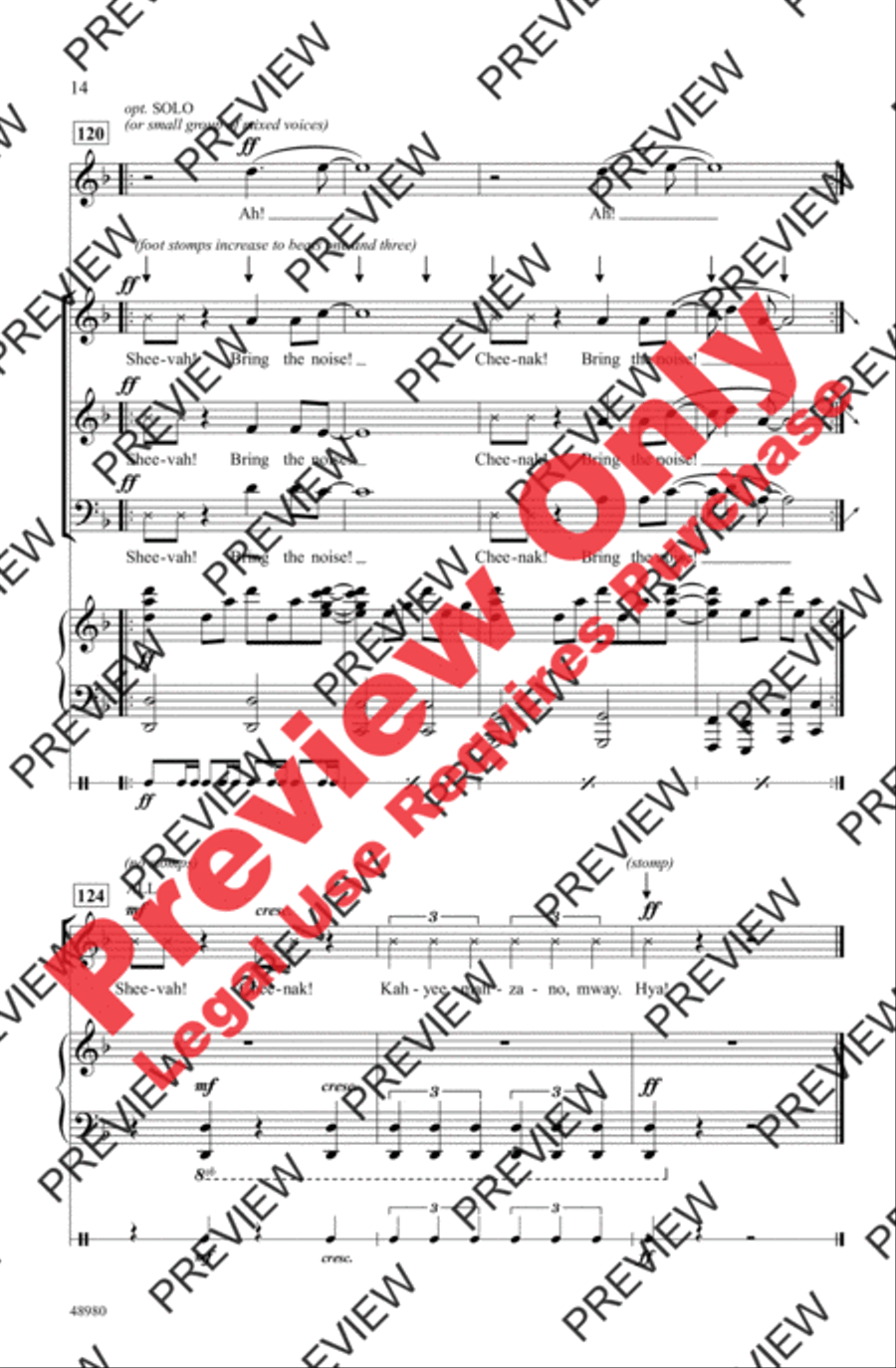 Bringers of Noise 3-Part scores gallery preview page 14