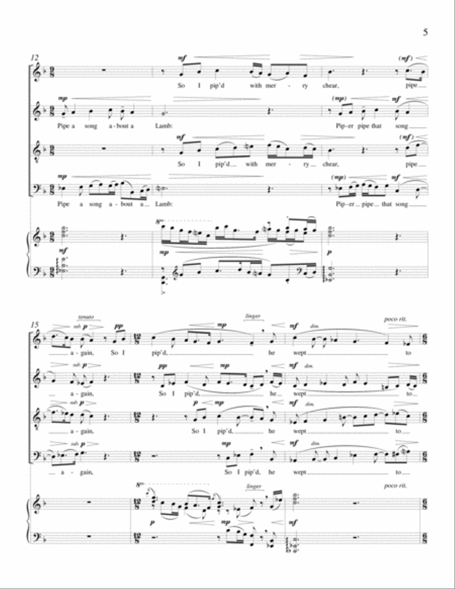 Piping Down the Valleys Wild 4-Part scores gallery preview page 4