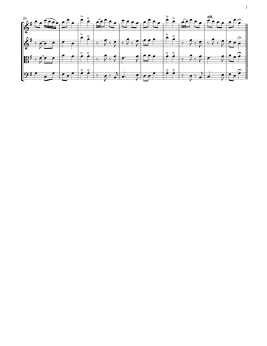 Single Hill Reel Single Hill Reel String Quartet scores gallery preview page 4