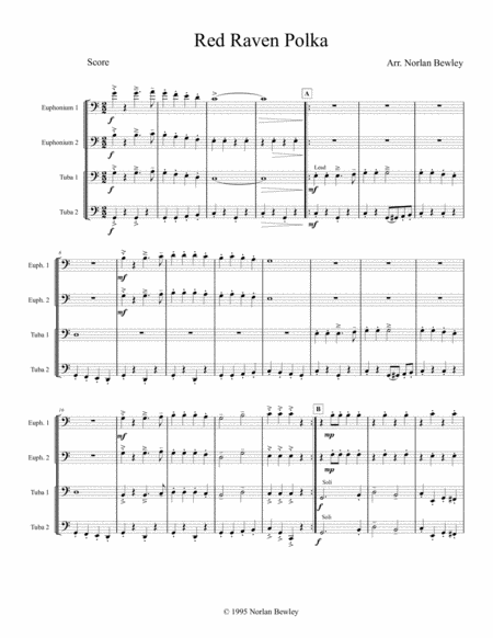 Red Raven Polka - Tuba/Euphonium Quartet image number null
