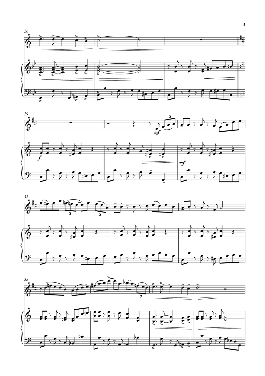 Battle Hymn of the Republic - a Jazz Arrangement - for Bb Clarinet and Piano image number null