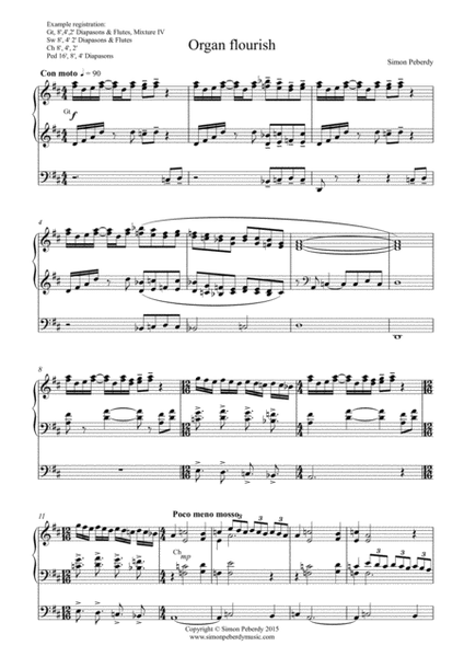 Organ Flourish by Simon Peberdy Organ Solo - Digital Sheet Music
