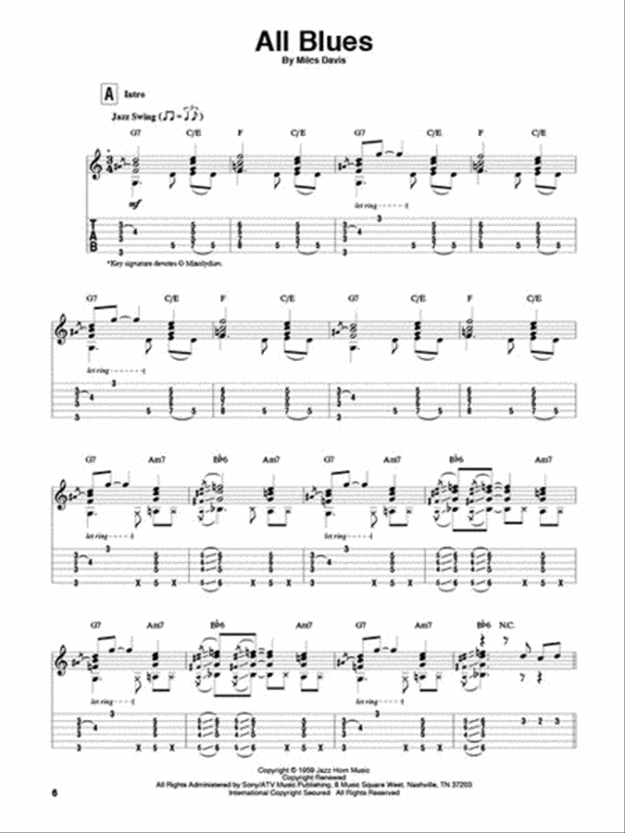 Miles Davis for Solo Guitar Electric Guitar scores gallery preview page 4