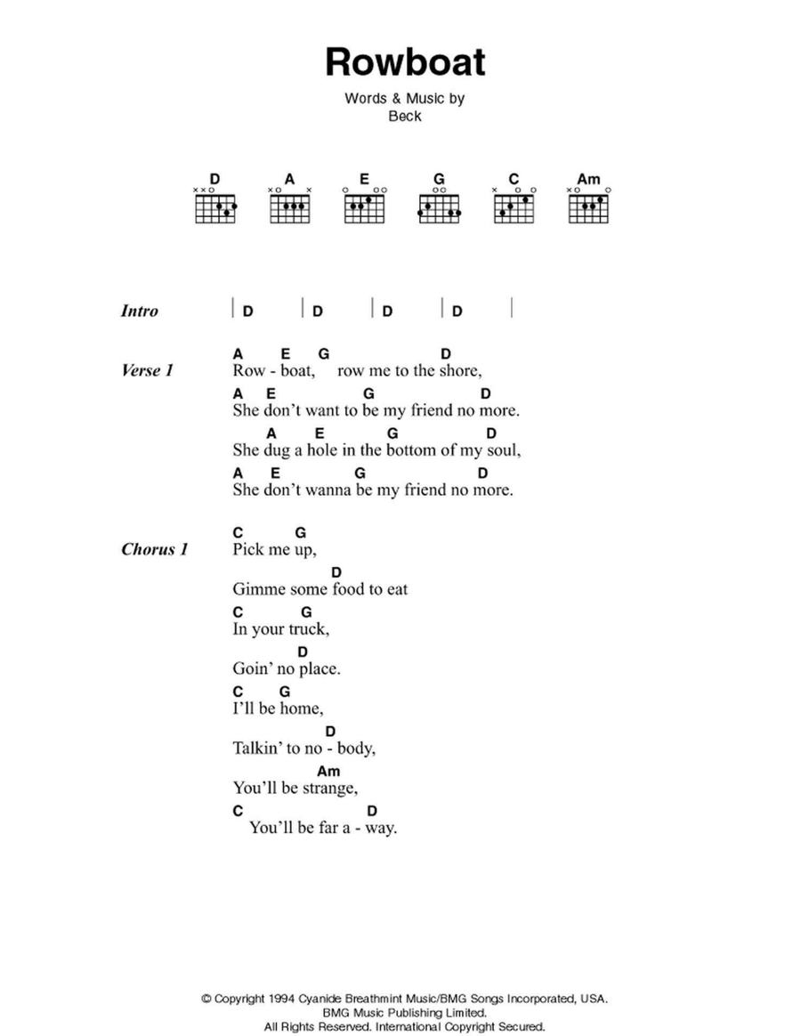 Rowboat Electric Guitar scores gallery preview page 1