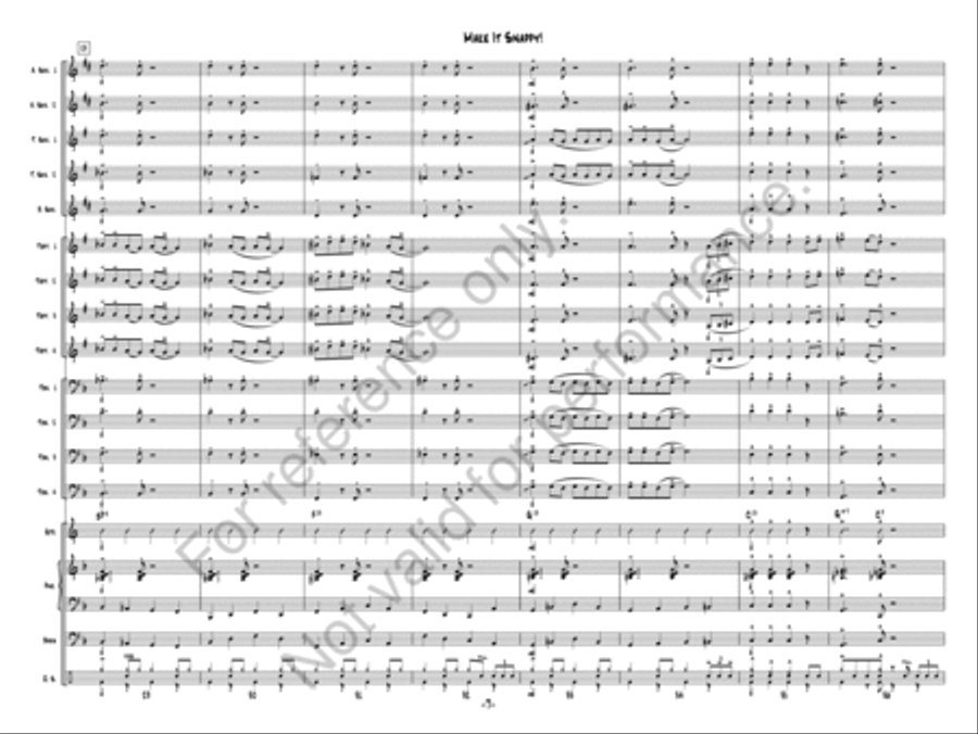 Make It Snappy! Jazz Ensemble scores gallery preview page 6