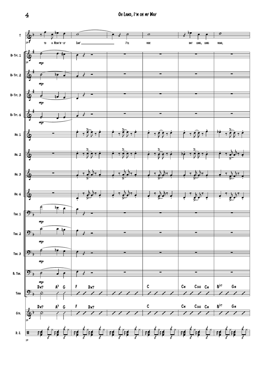 Oh Lawd I'm On My Way from PORGY AND BESS Small Ensemble scores gallery preview page 4